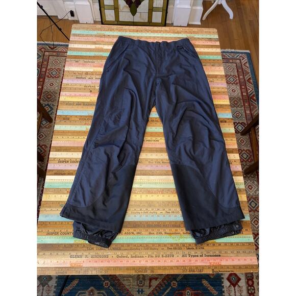 LL Bean MENS L Snow Pants Black Insulated Waterproof Skiing Snowboarding - Picture 1 of 11